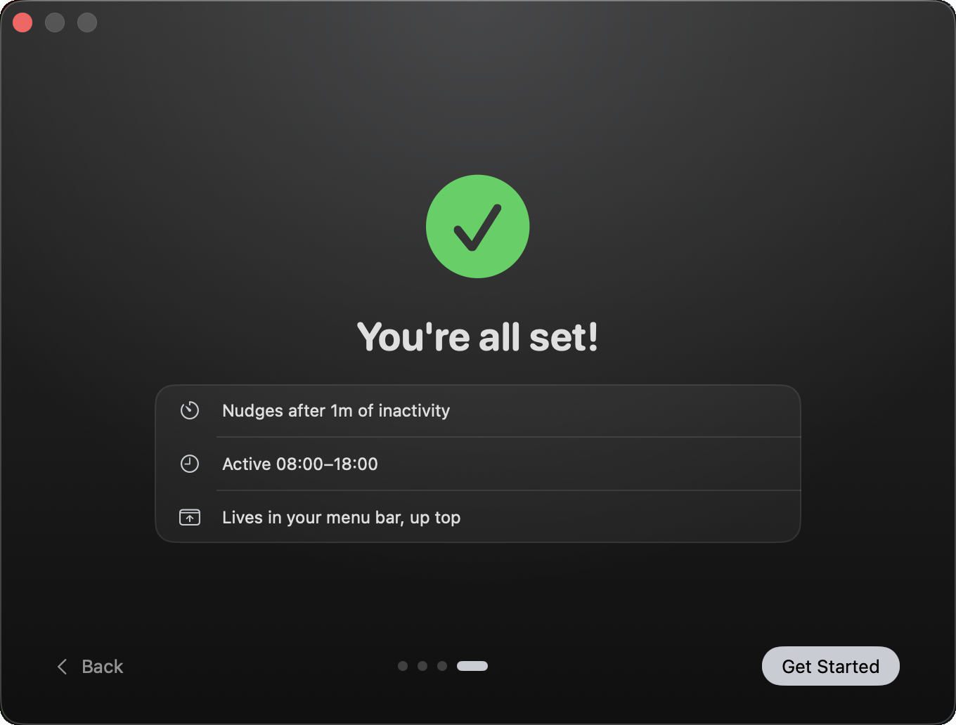 You're all set